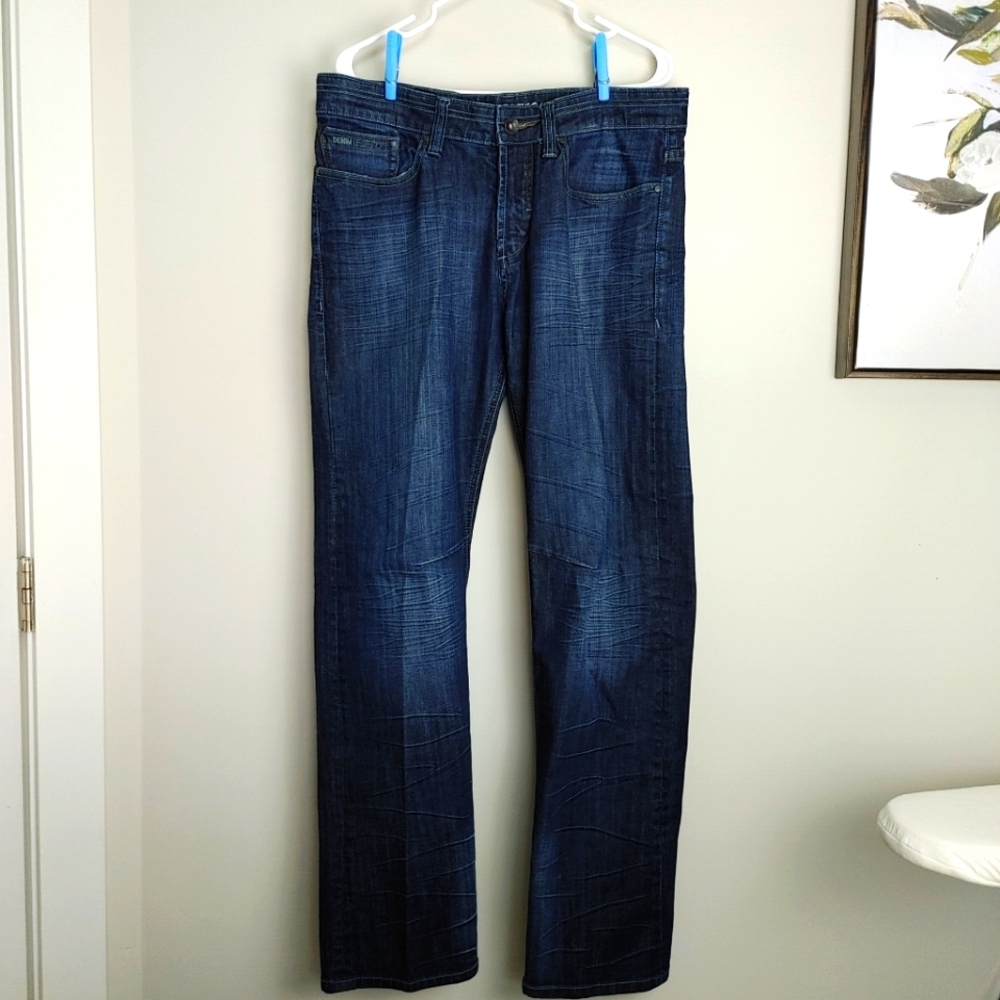 Parasuco Men's Sz 34x30 Blue Jeans Slim Fit Straight Leg
